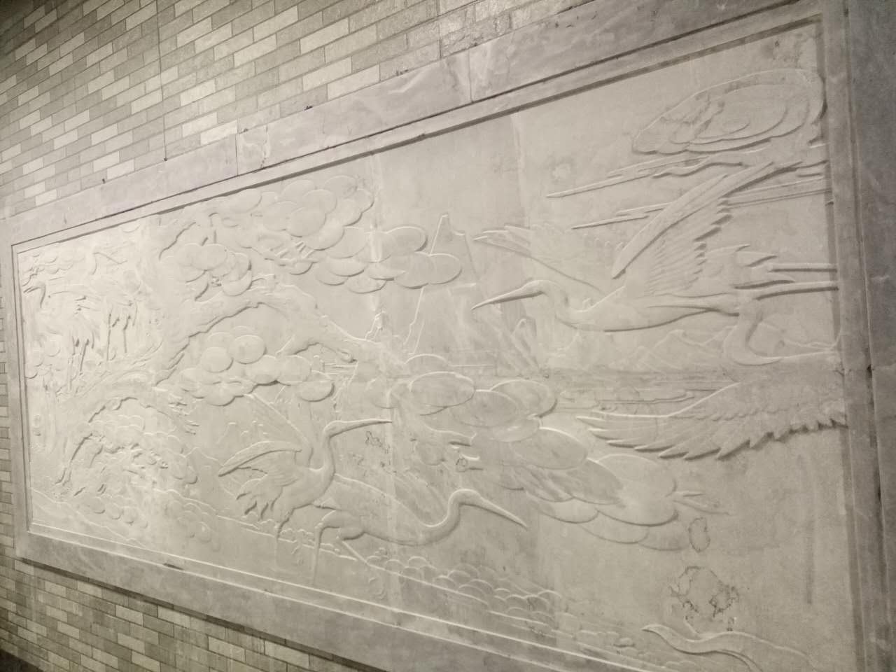 合肥青石浮雕，淮南合家福小吃街青石浮雕，2016年制作